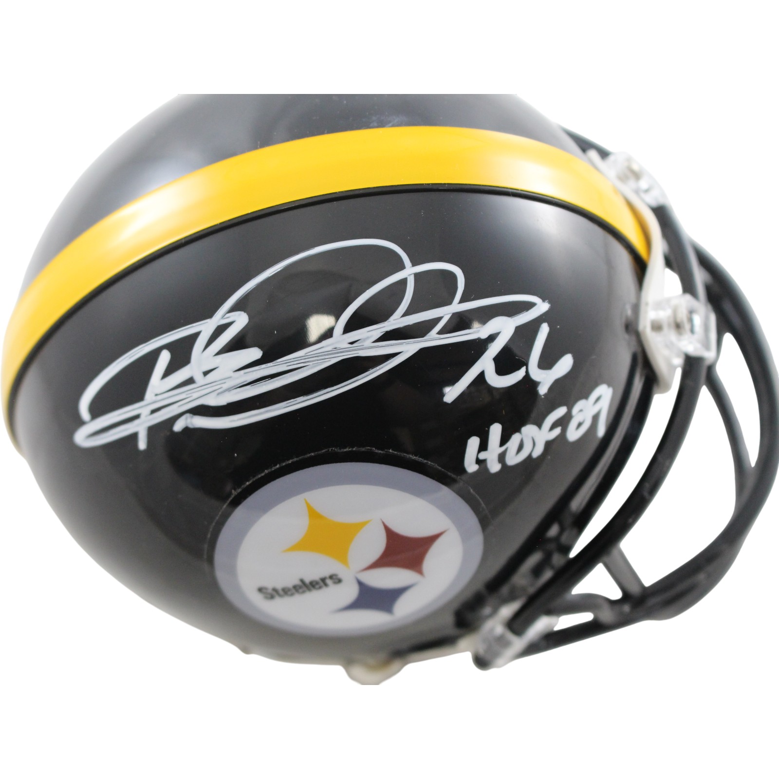 Rod Woodson Autographed Pittsburgh Steelers VSR4 Mini Helmet HOF Beckett W 55061
