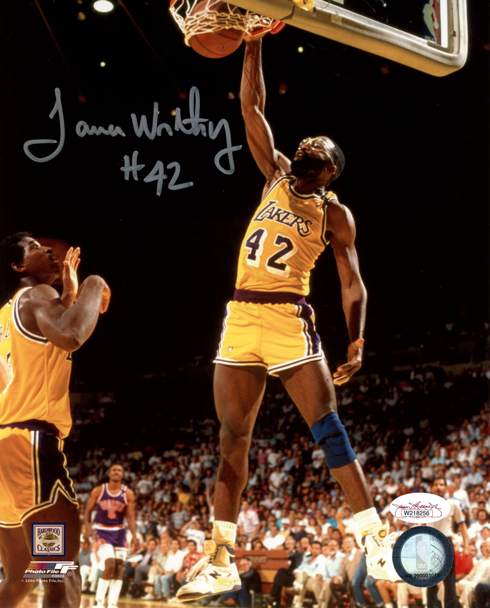 James Worthy Autographed/Signed Los Angeles Lakers 8x10 Photo JSA