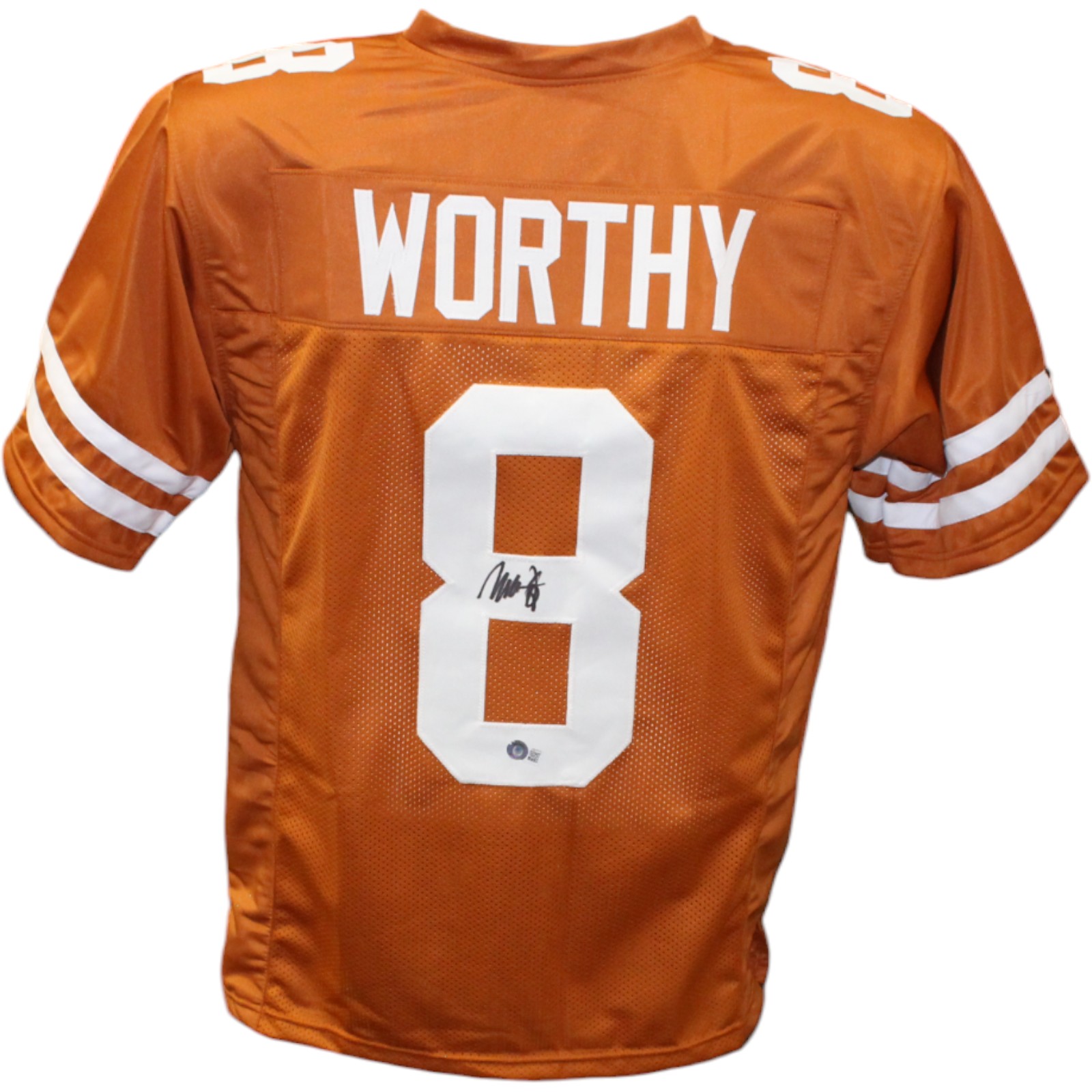 Xavier Worthy Autographed/Signed College Style Orange Jersey Beckett