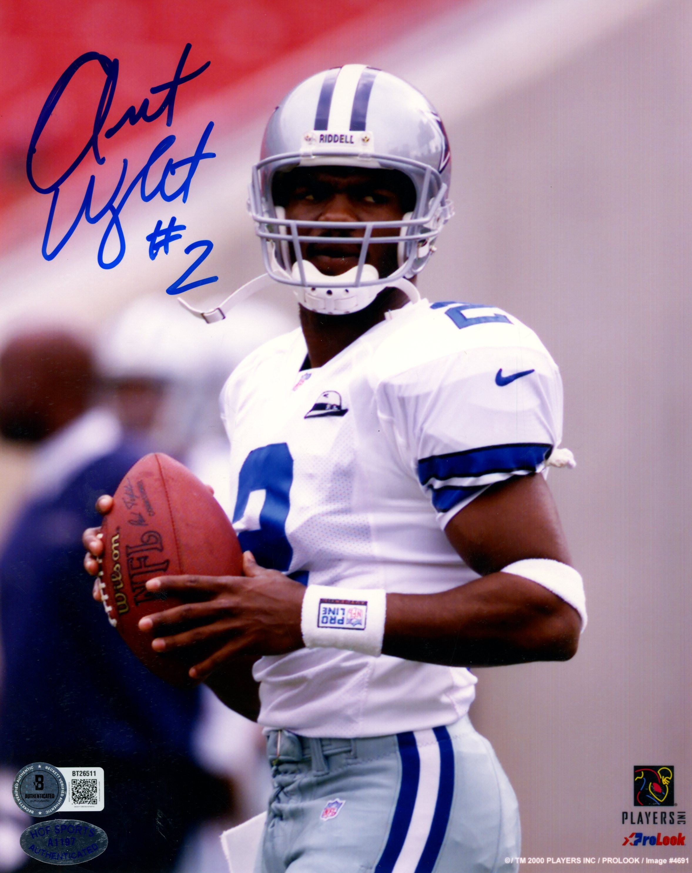 Anthony Wright Autographed Dallas Cowboys 8x10 Photo PL Beckett 56802