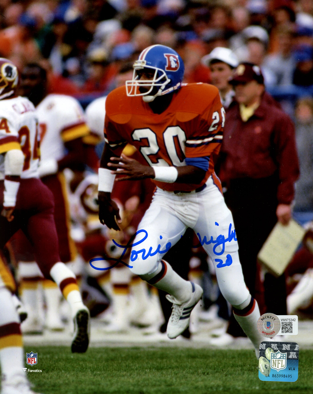 Louie Wright Autographed/Signed Denver Broncos 8x10 Photo Beckett