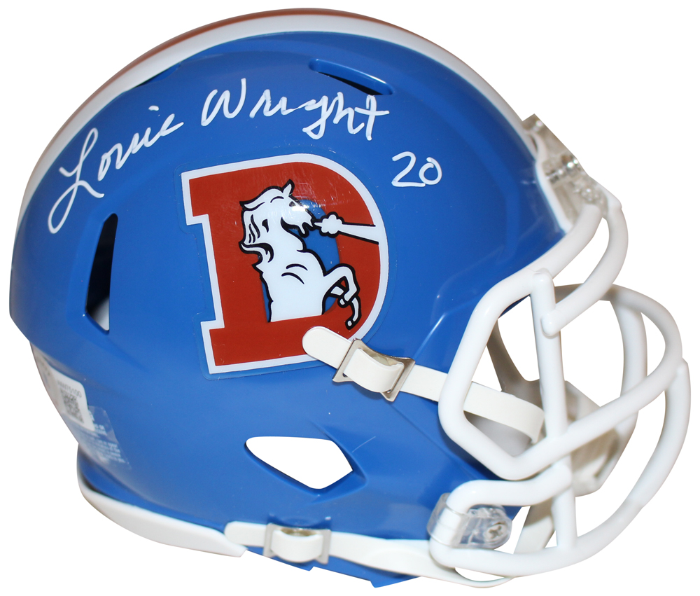 Louie Wright Autographed/Signed Denver Broncos D-Logo Mini Helmet BAS