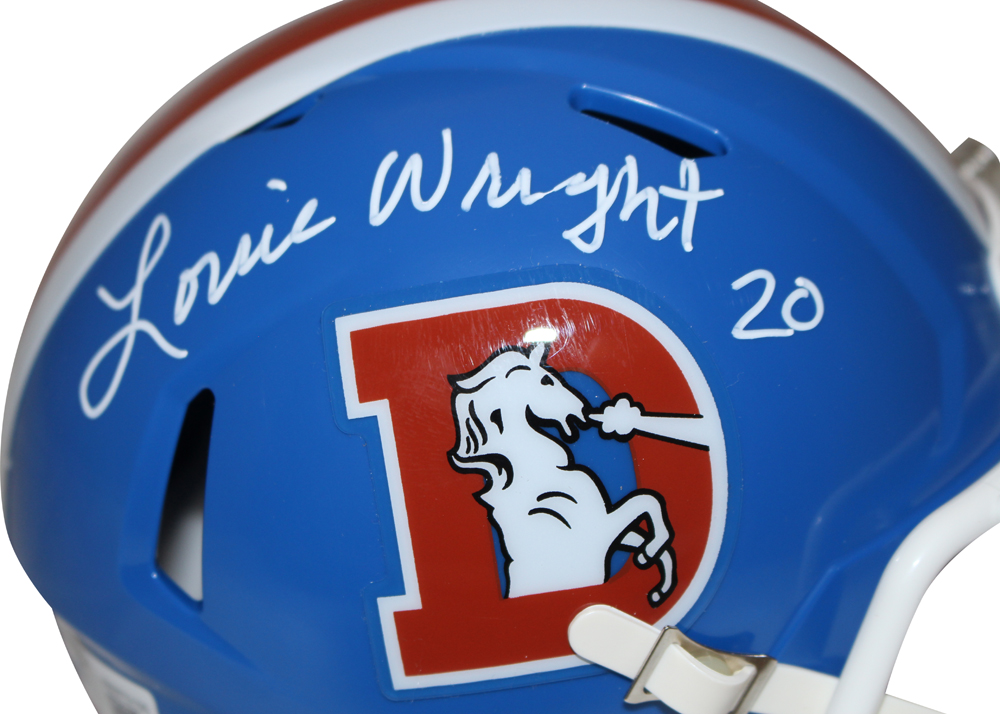Louie Wright Autographed/Signed Denver Broncos D-Logo Mini Helmet BAS