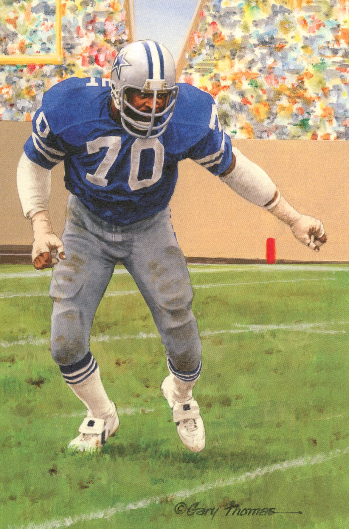 Rayfield Wright Dallas Cowboys Goal Line Art Card Class of 2006 58176 1 Rayfield Wright Dallas Cowboys Goal Line Art Card Class of 2006 58176