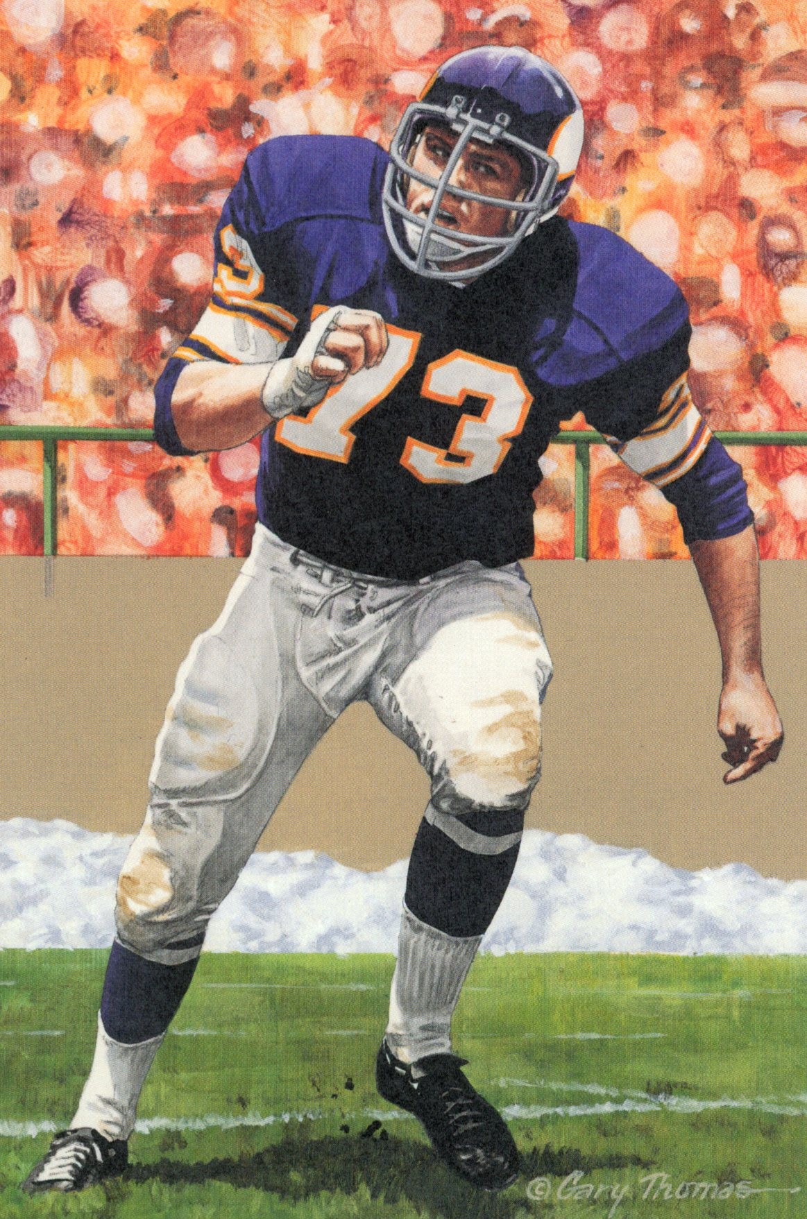 Ron Yary Minnesota Vikings Goal Line Art Card Class of 2001 58177 1 Ron Yary Minnesota Vikings Goal Line Art Card Class of 2001 58177