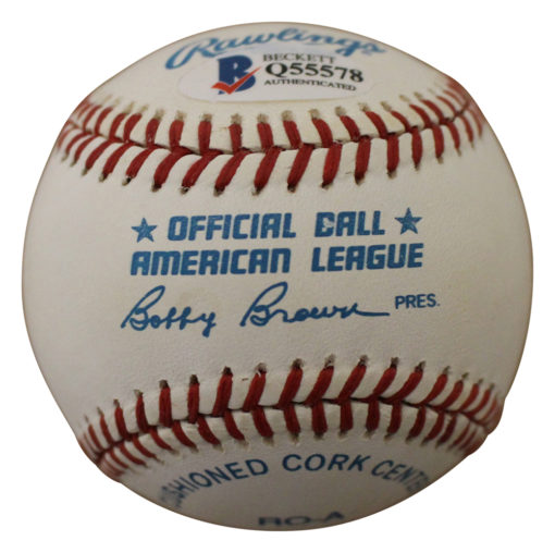 Yogi Berra & Dale Berra Signed Yankees American League Baseball BAS 13335