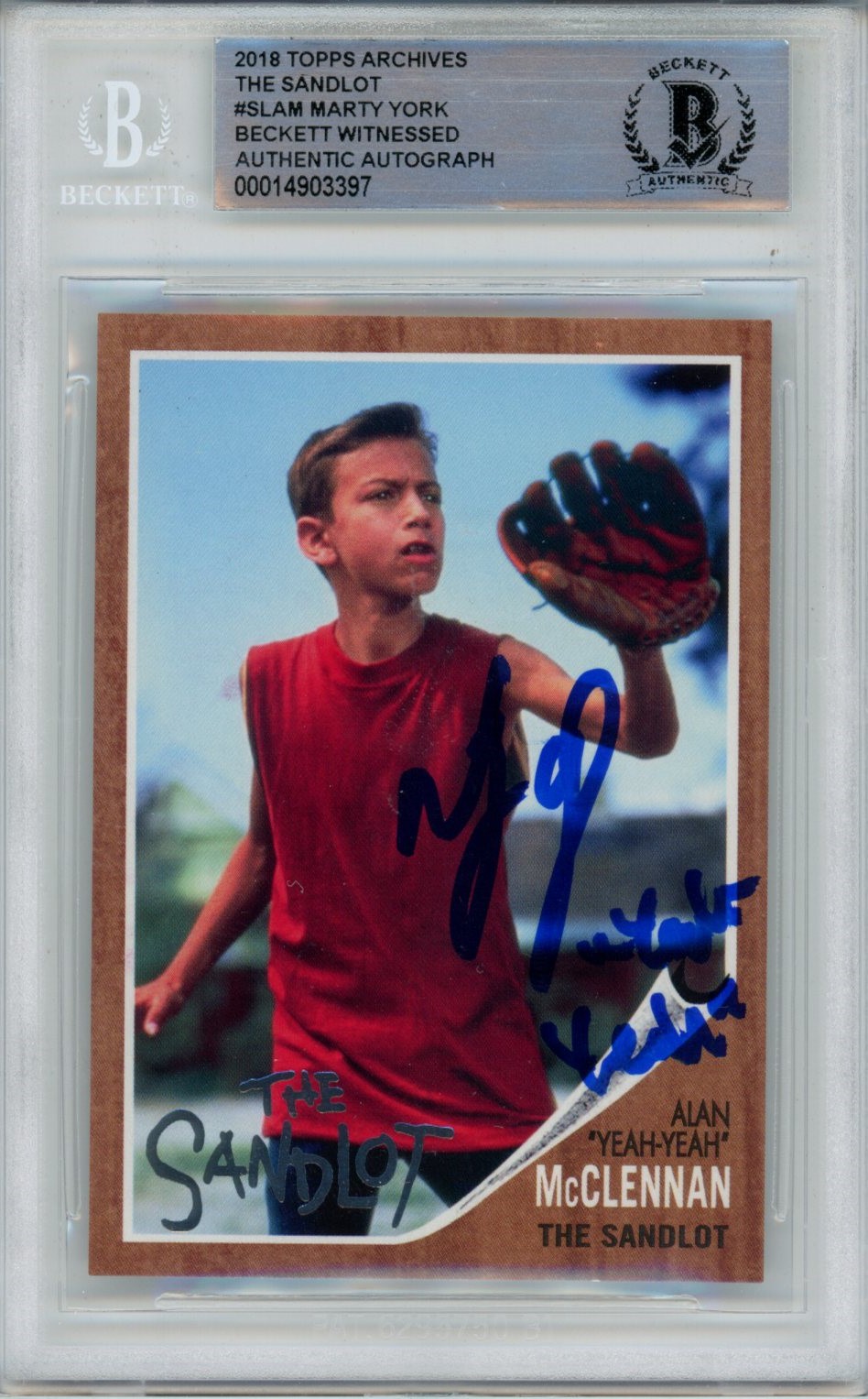 Marty York Signed The Sandlot 2018 Topps Archive Beckett Auto 10