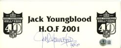 Jack Youngblood Autographed Los Angeles Rams NFL HOF Place Card Beckett 56225