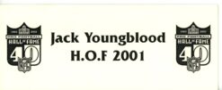 Jack Youngblood Autographed Los Angeles Rams NFL HOF Place Card Beckett 56225