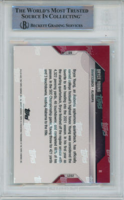 Bryce Young Autographed 2011 Topps Next #11 Trading Card Beckett Slab