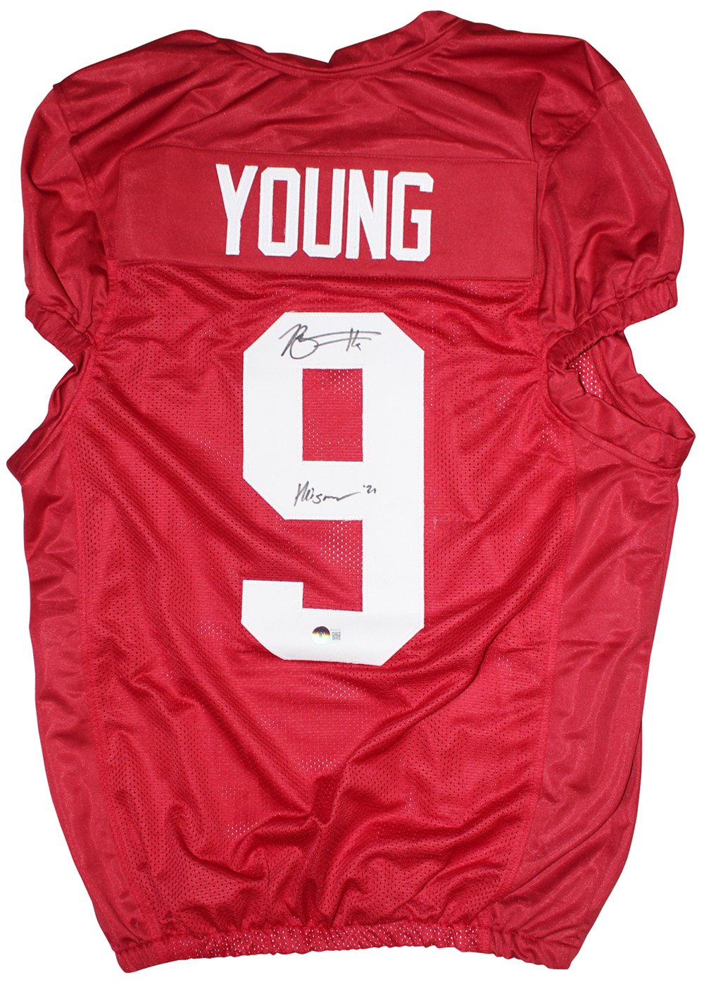 Bryce Young Autographed College Style Red XL Jersey Heisman Beckett