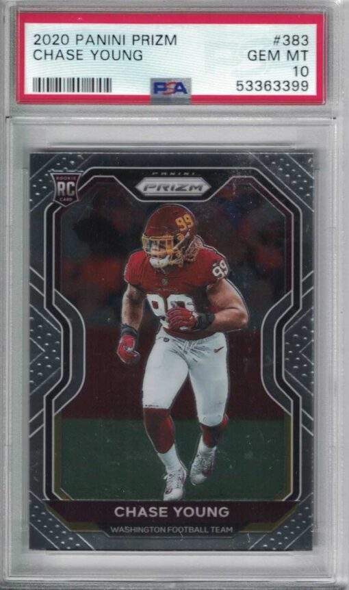 Chase Young 2020 Panini Prizm #383 Rookie Card Gem MT 10 PSA 30625