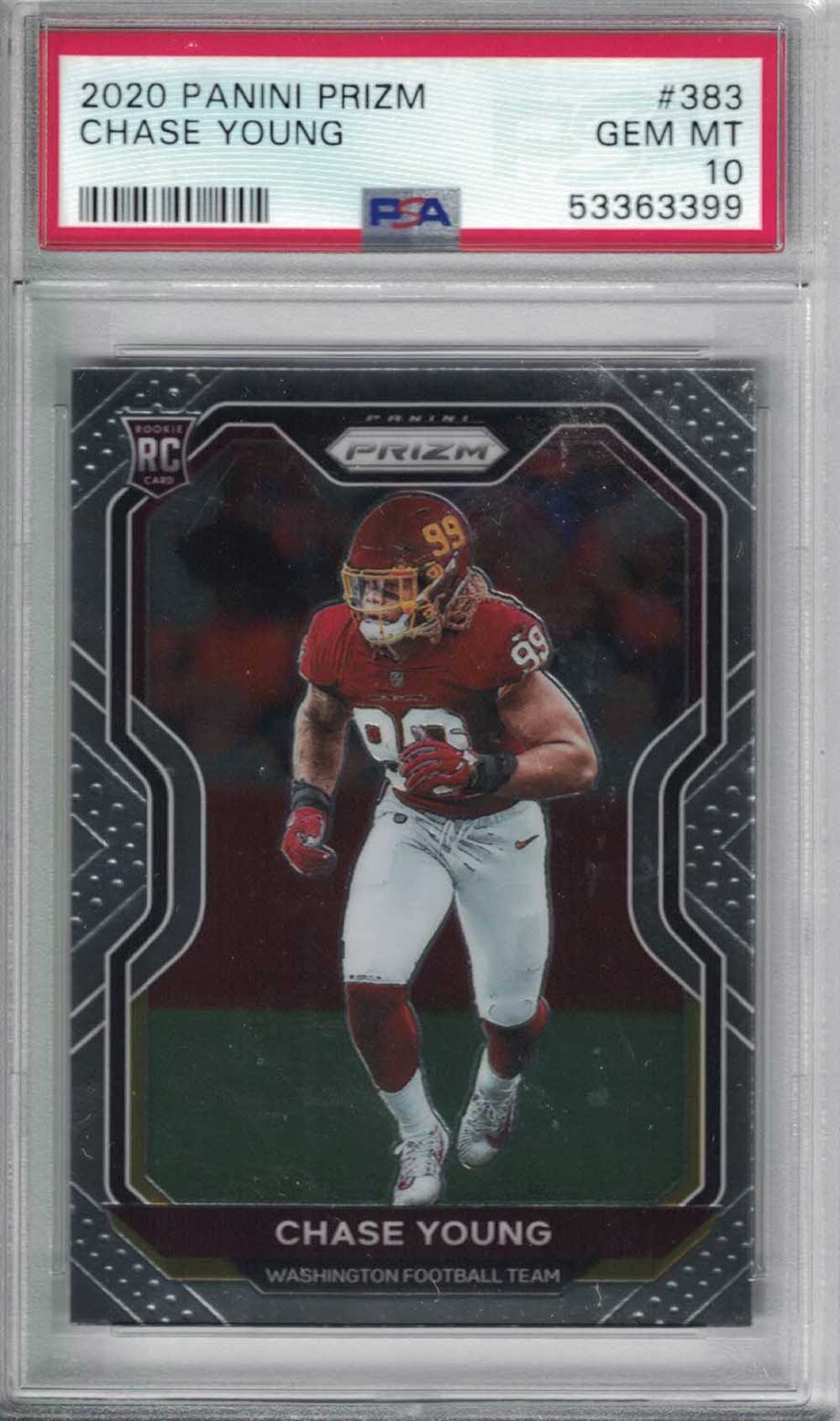 Chase Young 2020 Panini Prizm #383 Rookie Card Gem MT 10 PSA 30625