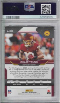 Chase Young 2020 Panini Prizm #383 Rookie Card Gem MT 10 PSA 30625