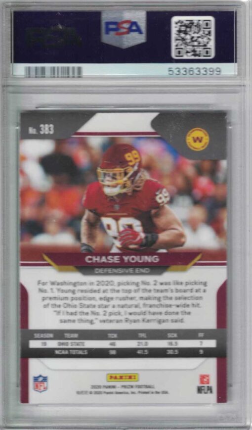 Chase Young 2020 Panini Prizm #383 Rookie Card Gem MT 10 PSA 30625