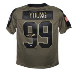 Chase Young Signed Washington Football Team Nike Salute L Jersey FAN