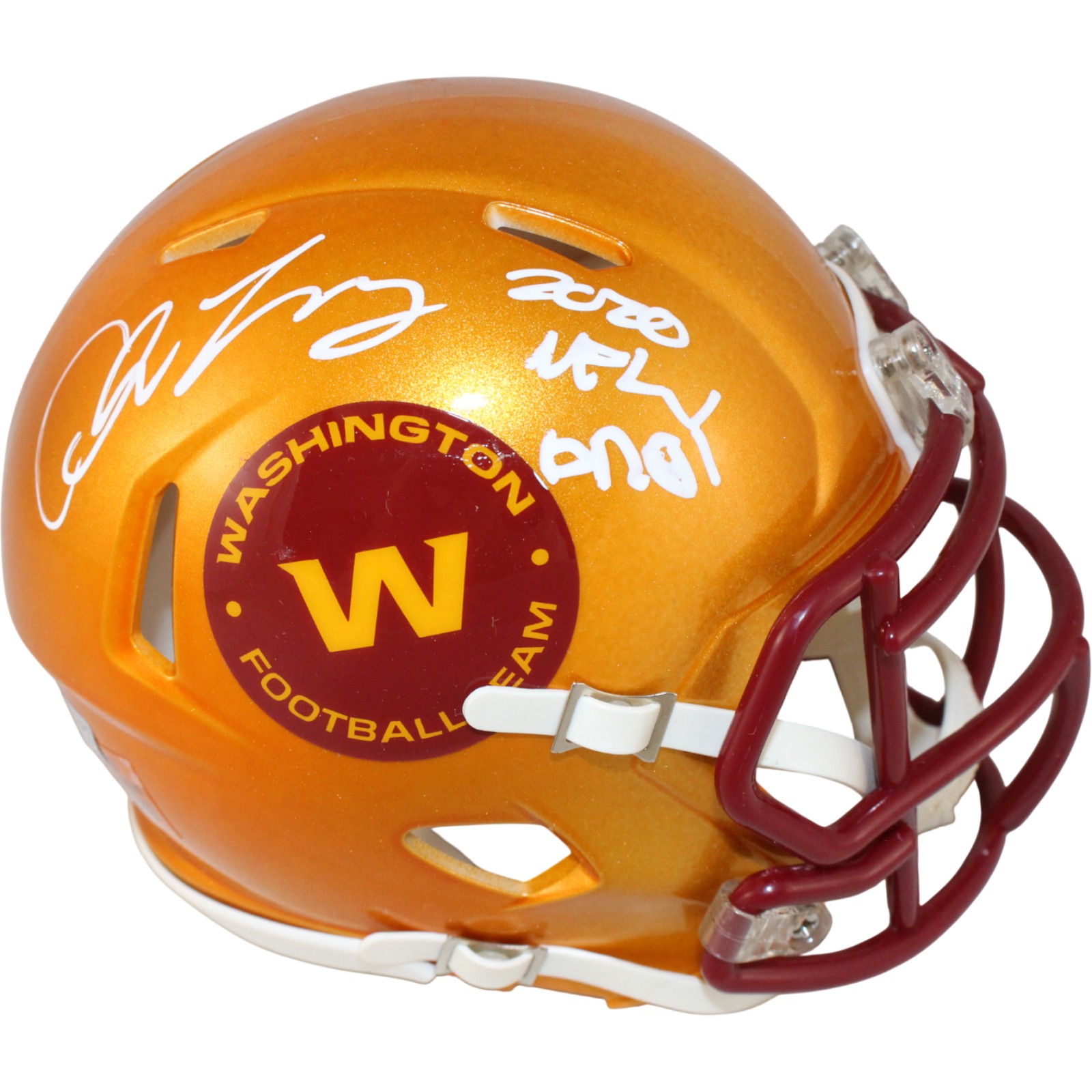 Chase Young Signed Washington Commanders Flash Mini Helmet DPOY Fanatics 53689