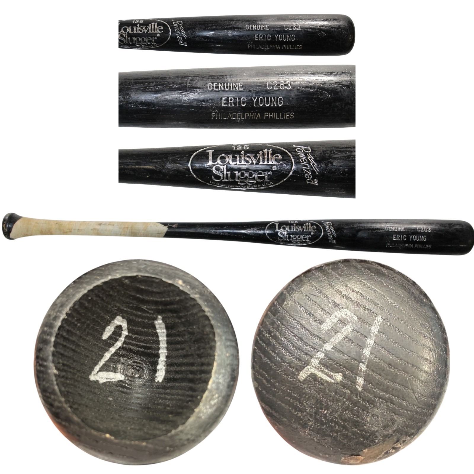 Eric Young Philadelphia Phillies Game Used Louisville Slugger Baseball Bat 57274 1 Eric Young Philadelphia Phillies Game Used Louisville Slugger Baseball Bat 57274