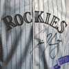 Eric Young Autographed Colorado Rockies 1993 Inaugural Magazine BAS 27509