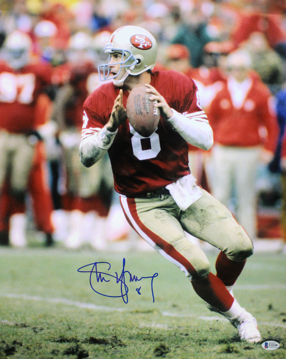Steve Young Autographed/Signed San Francisco 49ers 16x20 Photo 29308