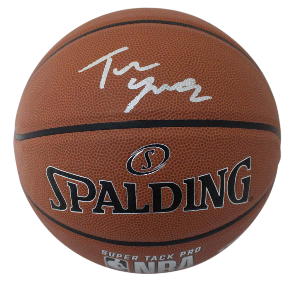 Trae Young Autographed Atlanta Hawks Spalding Super Tac Basketball BAS 24146