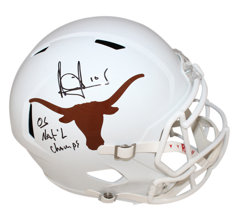 Vince Young Autographed Texas Longhorns F/S Helmet Beckett