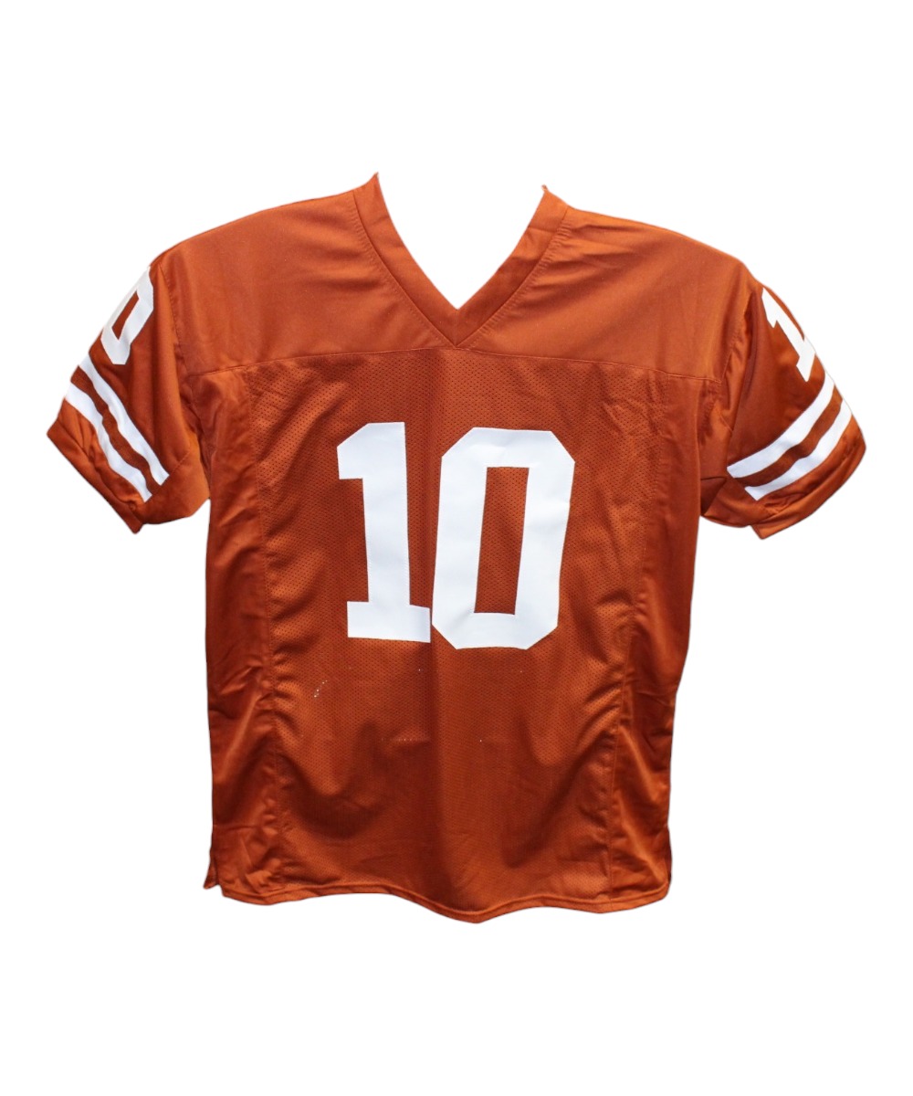 Vince Young Autographed/Signed College Style Orange Jersey Beckett