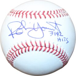 Robin Yount Signed Milwaukee Brewers OML Baseball 3142 Hits Beckett