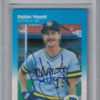 Robin Yount Signed Milwaukee Brewers 1987 Fleer #361 Trading Card BAS 27011