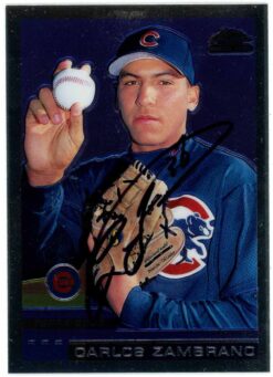 Carlos Zambrano Signed 2000 Topps Chrome Traded Rookie Card T29 Cubs