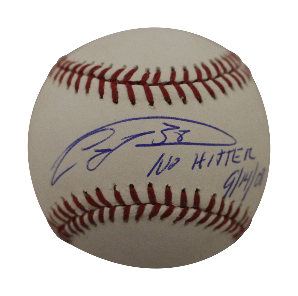 Carlos Zambrano Autographed Chicago Cubs OML Baseball No Hitter BAS 27384
