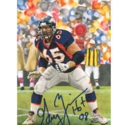 Gary Zimmerman Autographed/Signed Denver Broncos Goal Line Art W/HOF 58698