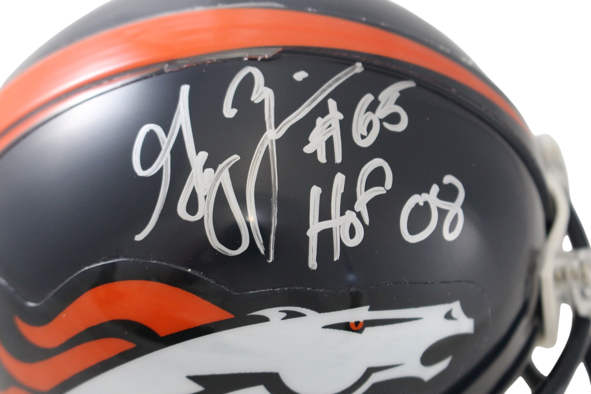 Gary Zimmerman Autographed Denver Broncos VSR4 TB Mini Helmet HOF JSA 55381