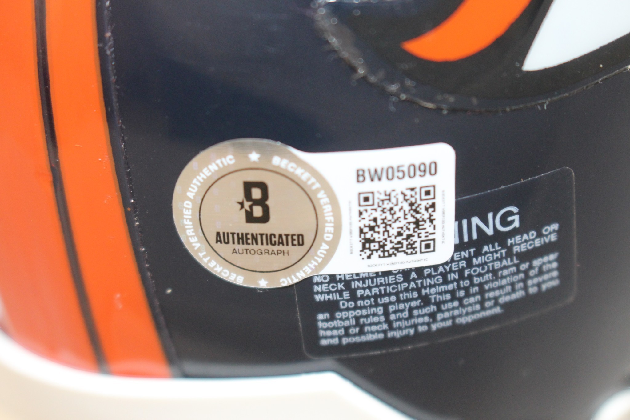 Gary Zimmerman Autographed Denver Broncos VSR4 TB Mini Helmet HOF JSA 55381 4 Gary Zimmerman Autographed Denver Broncos VSR4 TB Mini Helmet HOF JSA 55381