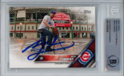Ben Zobrist Autographed 2016 Topps Now Trading Card Beckett Slab