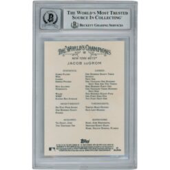 Jacob deGrom Autographed 2021 Allen & Ginter #90 Slabbed Card Beckett 54574