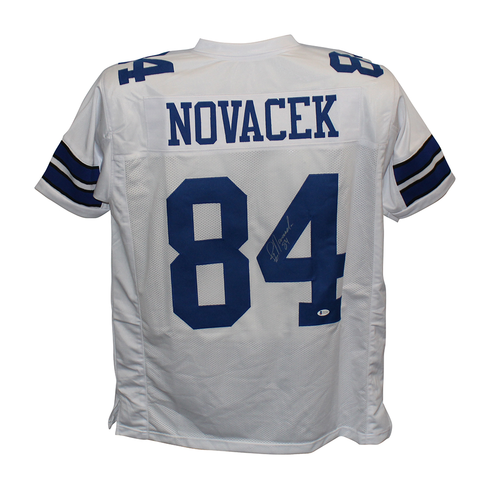 Jay Novacek Autographed Signed Pro Style White XL Jersey BAS 31161
