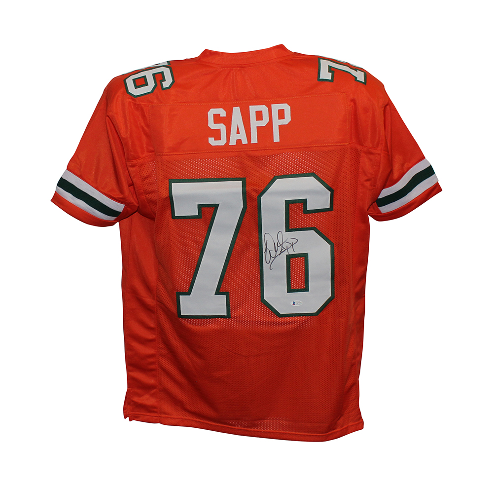 Warren Sapp Autographed/Signed College Style Orange XL Jersey BAS 31165