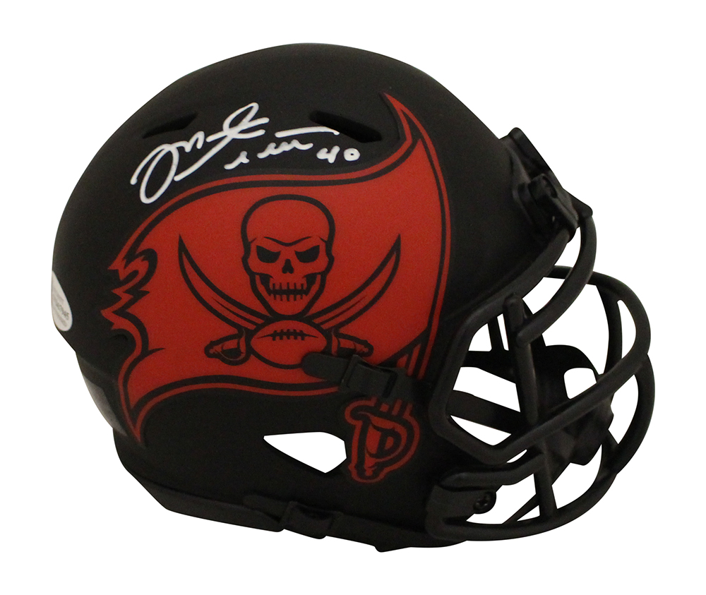 Mike Alstott Autographed Tampa Bay Buccaneers Eclipse Mini Helmet BAS 31196