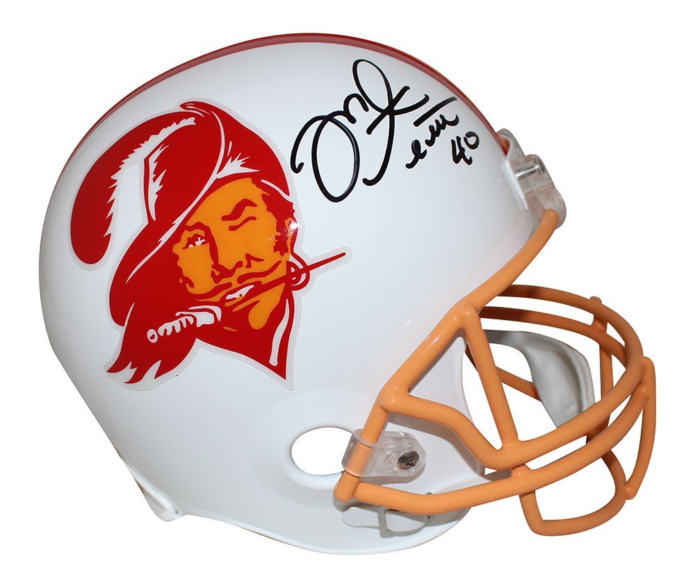 Mike Alstott Signed Tampa Bay Buccaneers F/S 75-96 VSR4 Helmet BAS 31199