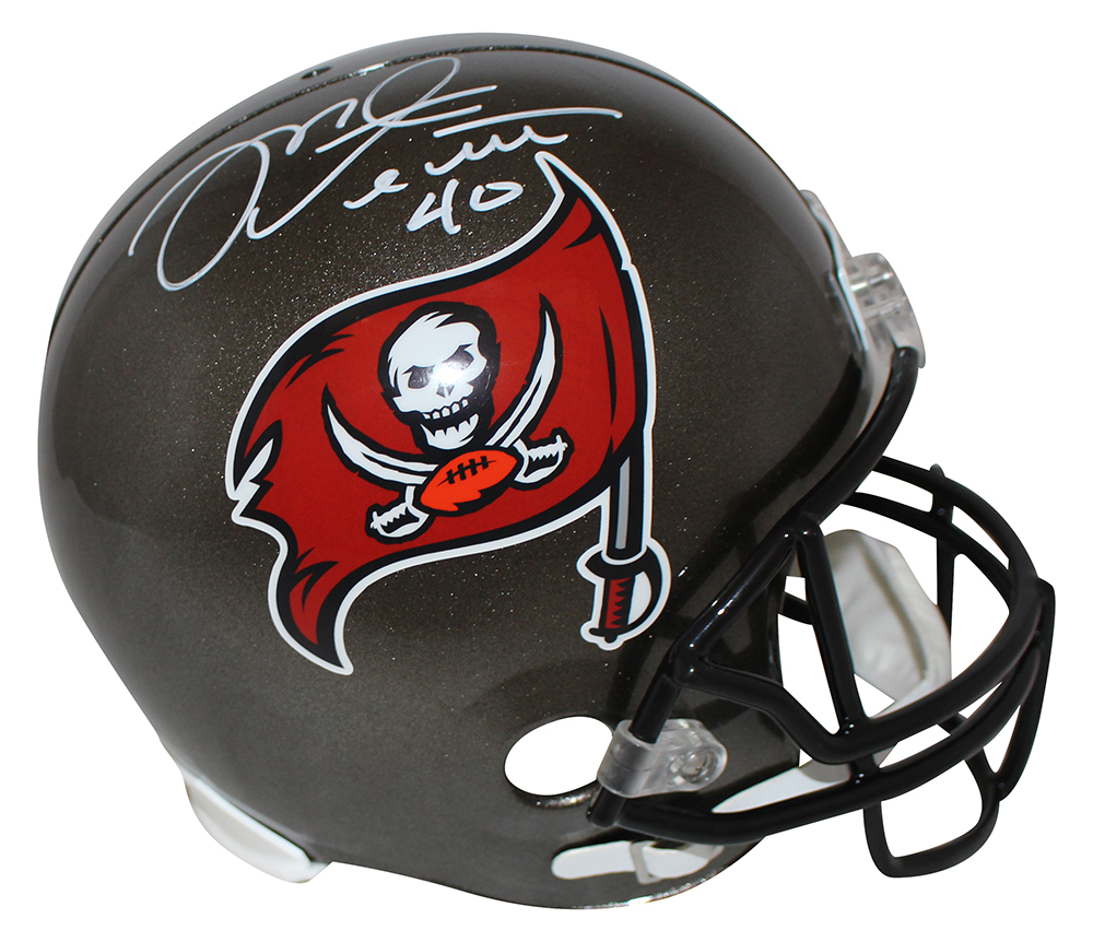 Mike Alstott Signed Tampa Bay Buccaneers F/S 97-13 VSR4 Helmet BAS 31200