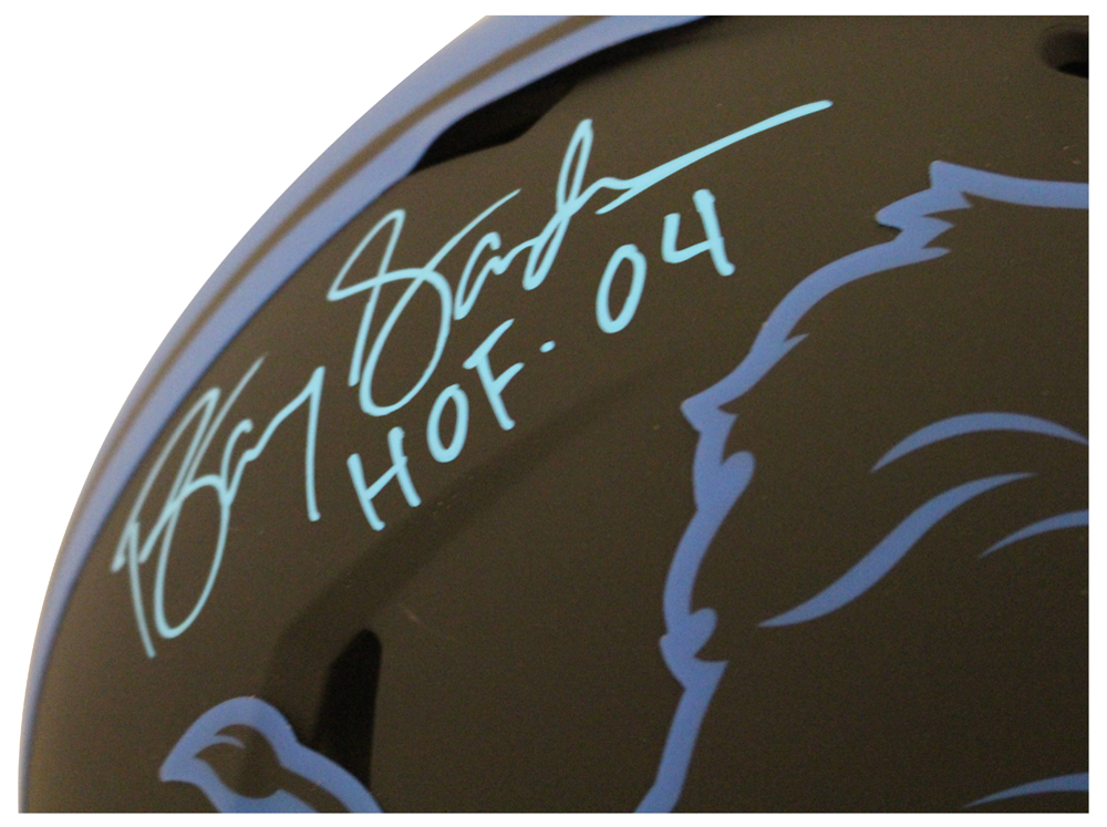 Barry Sanders Autographed Detroit Lions Authentic Eclipse Helmet 3 Insc BAS 29329