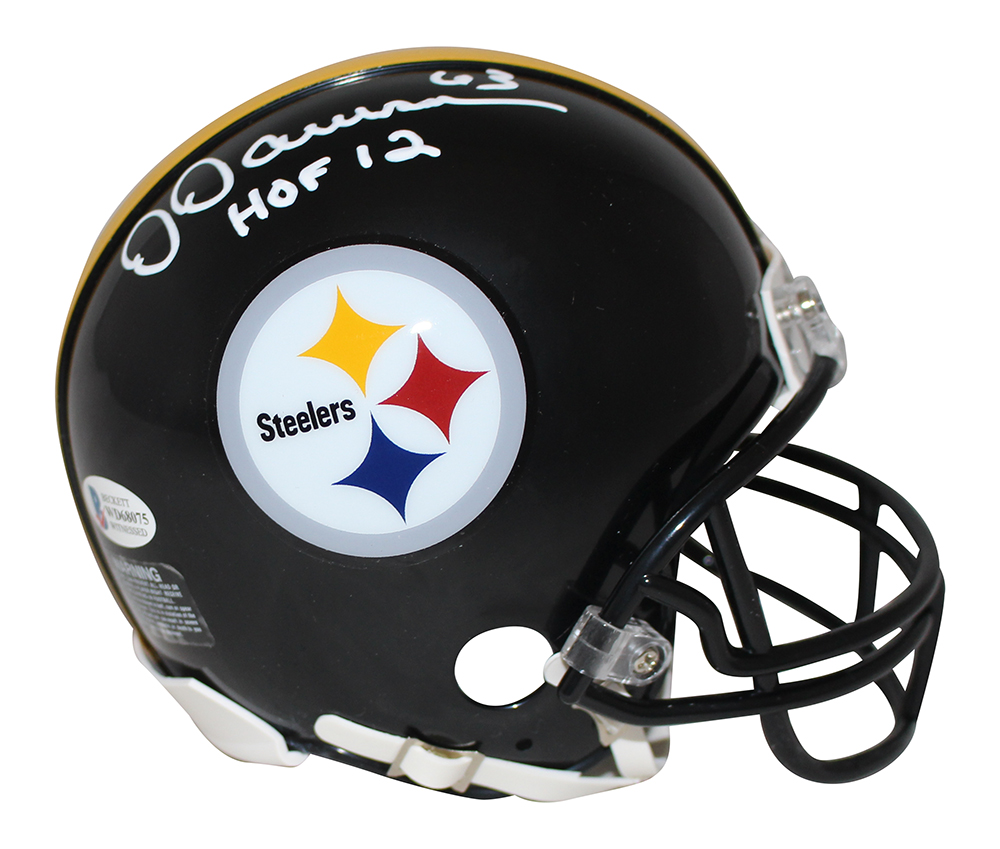 Dermontti Dawson Autographed Pittsburgh Steelers Mini Helmet HOF BAS 31223