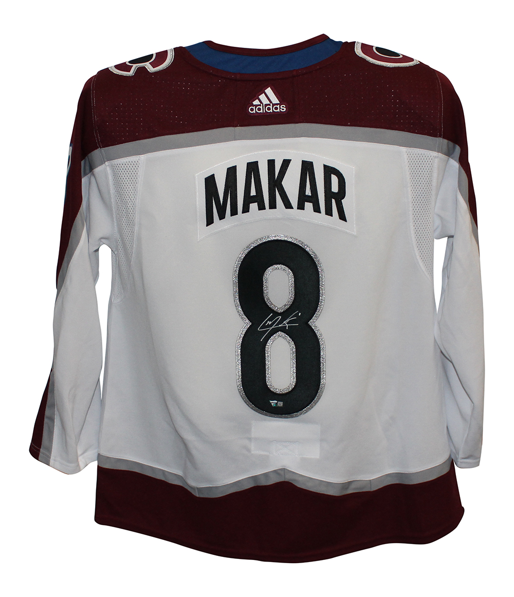 Cale Makar Autographed/Signed Colorado Avalanche White Jersey FAN 31229