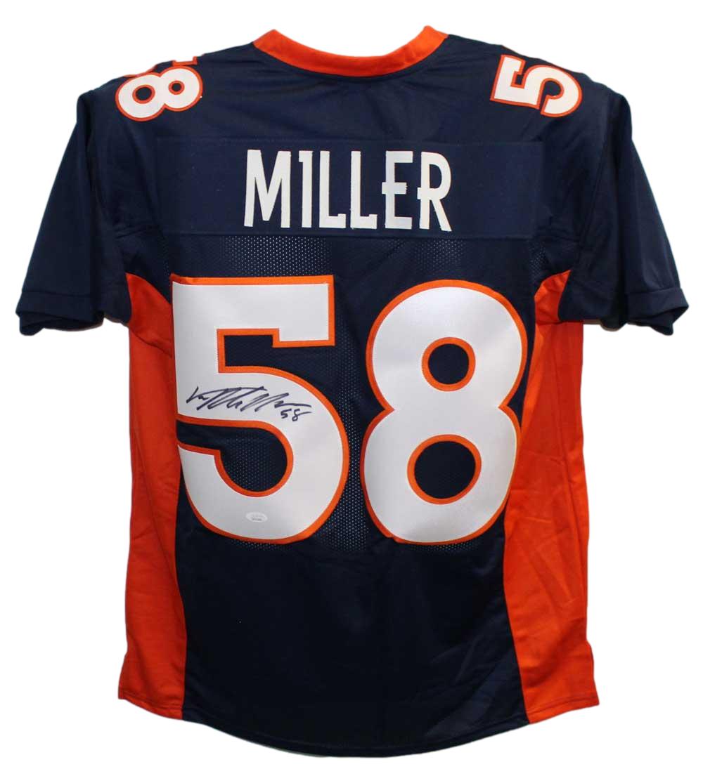 Von Miller Autographed/Signed Pro Style Blue XL Jersey JSA 31267