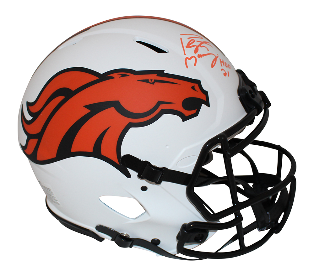 Peyton Manning Signed Denver Broncos Authentic Lunar Helmet HOF FAN 31273