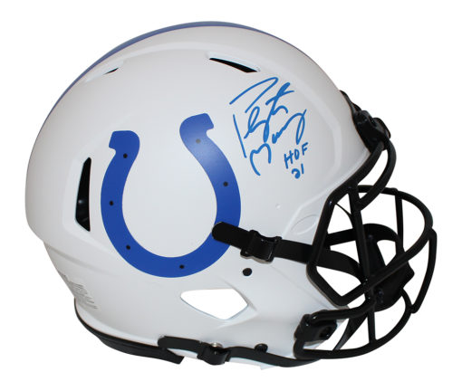 Peyton Manning Signed Indianapolis Colts Authentic Lunar Helmet HOF FAN 31274