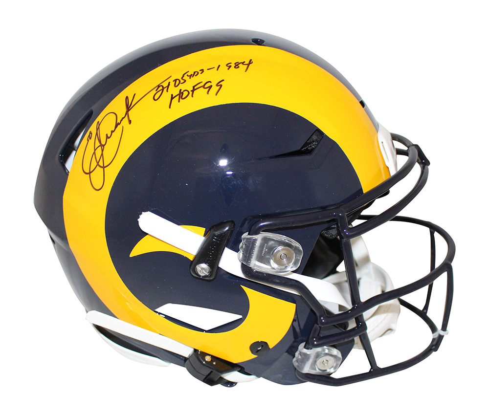 Eric Dickerson Signed Los Angeles Rams Authentic Speed Flex Helmet BAS 31293