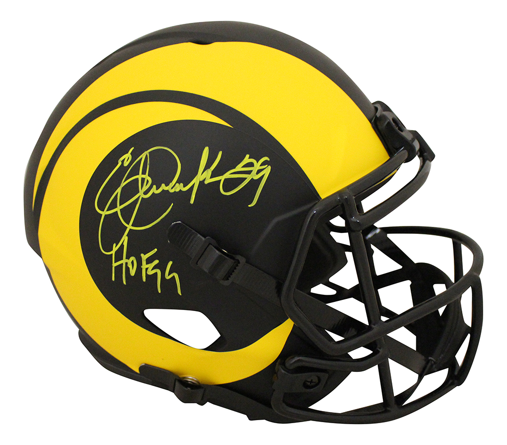 Eric Dickerson Signed Los Angeles Rams F/S Eclipse Speed Helmet HOF BAS 31297