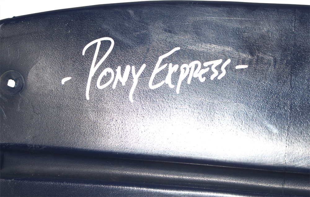 Pony Express Autographed SMU Mustangs Seatback Dickerson Mcilhenny BAS 31298